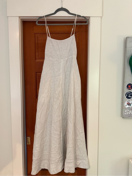 Madewell Dresses & Skirts - Madewell Linen White Striped Midi/Maxi dress